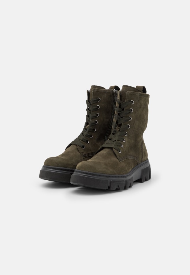 Bottines à Lacets Vert Militaire Gabor | Exclusif